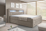 Lade das Bild in den Galerie-Viewer, Luxuriöses Boxspringbett Sera mit LED, Praktischem Stauraum und Samtbezug
