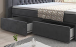 Lade das Bild in den Galerie-Viewer, Luxuriöses Boxspringbett Sera mit LED, Praktischem Stauraum und Samtbezug
