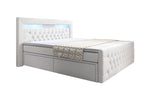 Lade das Bild in den Galerie-Viewer, Luxuriöses Boxspringbett Sera mit LED, Praktischem Stauraum und Samtbezug
