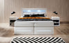 Boxspringbett Sevilla: Modernes Design, LED-Beleuchtung, Integrierter Stauraum & Komfort-Matratze