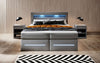 Boxspringbett Sevilla: Modernes Design, LED-Beleuchtung, Integrierter Stauraum & Komfort-Matratze