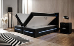 Lade das Bild in den Galerie-Viewer, Boxspringbett Sevilla: Modernes Design, LED-Beleuchtung, Integrierter Stauraum &amp; Komfort-Matratze
