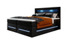 Boxspringbett Sevilla: Modernes Design, LED-Beleuchtung, Integrierter Stauraum & Komfort-Matratze