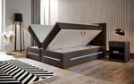 Lade das Bild in den Galerie-Viewer, Boxspringbett Sevilla: Modernes Design, LED-Beleuchtung, Integrierter Stauraum &amp; Komfort-Matratze
