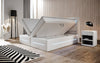 Boxspringbett Sevilla: Modernes Design, LED-Beleuchtung, Integrierter Stauraum & Komfort-Matratze