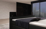 Lade das Bild in den Galerie-Viewer, Luxuriöses Boxspringbett Simple mit integriertem TV-Lift und stimmungsvoller LED-Beleuchtung
