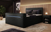 Luxuriöses Boxspringbett Simple mit integriertem TV-Lift und stimmungsvoller LED-Beleuchtung