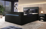 Lade das Bild in den Galerie-Viewer, Luxuriöses Boxspringbett Simple mit integriertem TV-Lift und stimmungsvoller LED-Beleuchtung

