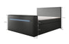 Luxuriöses Boxspringbett Simple mit integriertem TV-Lift und stimmungsvoller LED-Beleuchtung