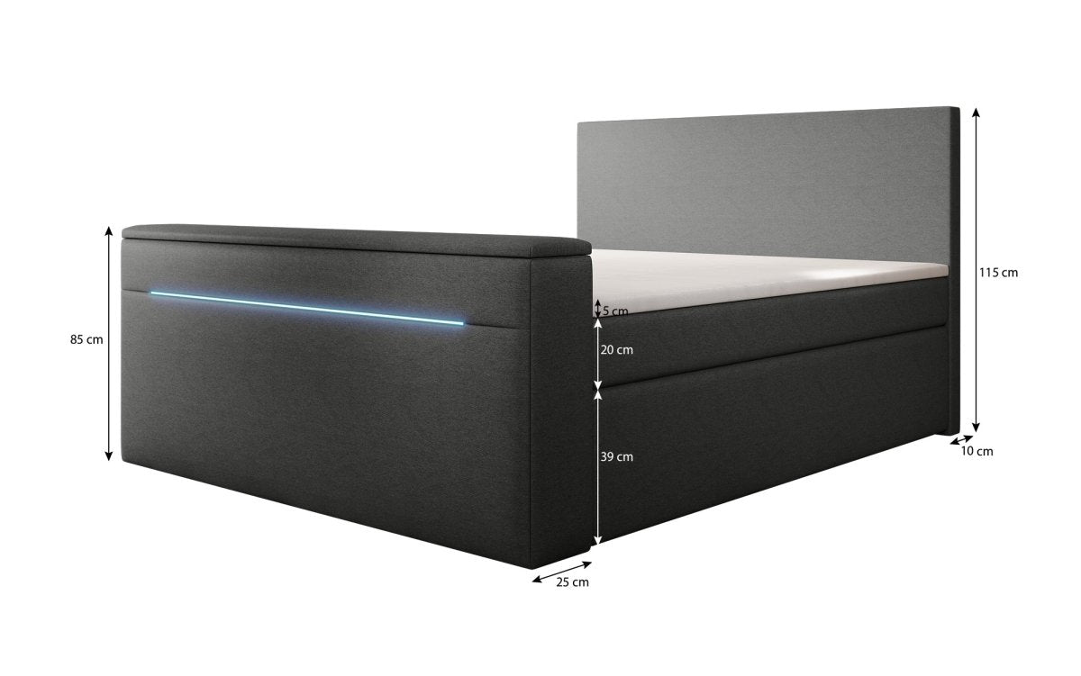 Elegantes Boxspringbett Simple mit TV-Lift und LED – Luxus für Ihr Schlafzimmer