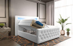 Lade das Bild in den Galerie-Viewer, Sonno Luxus Boxspringbett mit RGB-Beleuchtung, USB-Anschluss und Praktischem Stauraum
