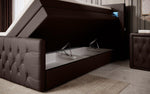 Lade das Bild in den Galerie-Viewer, Sonno Luxus Boxspringbett mit RGB-Beleuchtung, USB-Anschluss und Praktischem Stauraum
