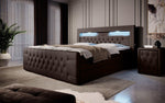 Lade das Bild in den Galerie-Viewer, Sonno Luxus Boxspringbett mit RGB-Beleuchtung, USB-Anschluss und Praktischem Stauraum
