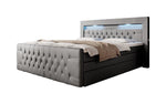 Lade das Bild in den Galerie-Viewer, Sonno Luxus Boxspringbett mit RGB-Beleuchtung, USB-Anschluss und Praktischem Stauraum
