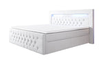 Lade das Bild in den Galerie-Viewer, Luxuriöses Boxspringbett Sunshine: Indirekte Beleuchtung, USB-Anschlüsse, Stauraum
