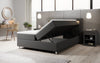 Luxus Boxspringbett Tesero mit Integriertem Stauraum, USB-Ladeanschlüssen und RGB-LED-Beleuchtung