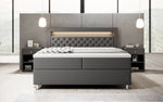 Lade das Bild in den Galerie-Viewer, Luxus Boxspringbett Tesero mit Integriertem Stauraum, USB-Ladeanschlüssen und RGB-LED-Beleuchtung
