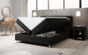 Luxus Boxspringbett Tesero mit Integriertem Stauraum, USB-Ladeanschlüssen und RGB-LED-Beleuchtung