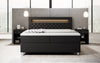 Luxus Boxspringbett Tesero mit Integriertem Stauraum, USB-Ladeanschlüssen und RGB-LED-Beleuchtung