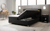 Luxus Boxspringbett Tesero mit Integriertem Stauraum, USB-Ladeanschlüssen und RGB-LED-Beleuchtung