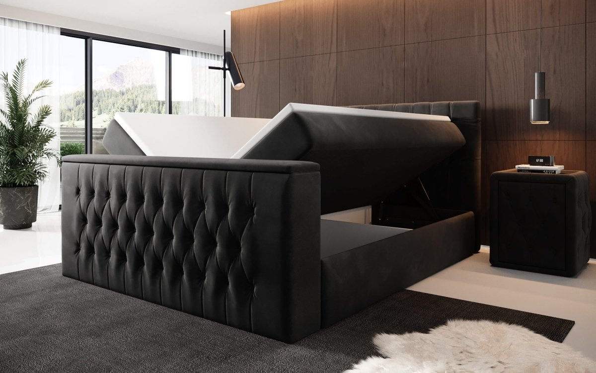 Velano Boxspringbett: Luxuriöser Schlaf, Integrierter TV-Lift, Cleverer Stauraum