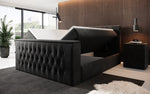 Lade das Bild in den Galerie-Viewer, Luxuriöses Boxspringbett Velano mit Integriertem TV-Lift und Praktischem Stauraum
