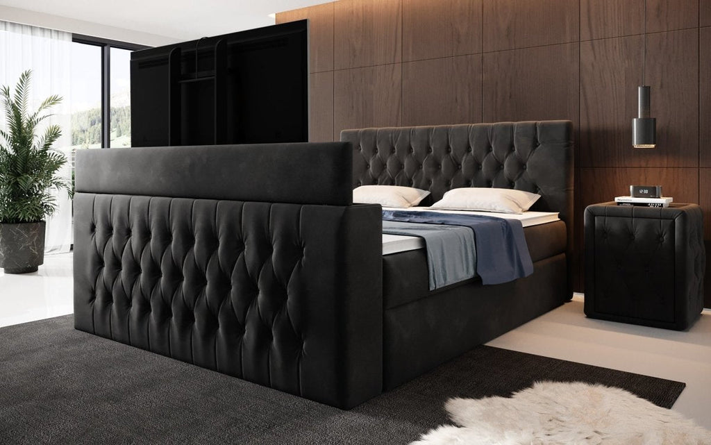 Velano Boxspringbett: Luxuriöser Schlaf, Integrierter TV-Lift, Cleverer Stauraum