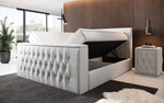 Lade das Bild in den Galerie-Viewer, Luxuriöses Boxspringbett Velano mit Integriertem TV-Lift und Praktischem Stauraum
