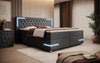 Verona Boxspringbett mit LED-Beleuchtung: Luxus, Komfort, Modernes Kunstleder Design