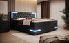 Verona Boxspringbett mit LED-Beleuchtung: Luxus, Komfort, Modernes Kunstleder Design