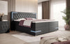 Verona Boxspringbett mit LED-Beleuchtung: Luxus, Komfort, Modernes Kunstleder Design