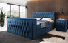 Luxuriöses Boxspringbett Vulnero mit integriertem TV-Lift und praktischem Stauraum