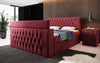 Luxuriöses Boxspringbett Vulnero mit integriertem TV-Lift und praktischem Stauraum