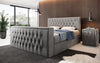 Luxuriöses Boxspringbett Vulnero mit integriertem TV-Lift und praktischem Stauraum