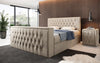 Luxuriöses Boxspringbett Vulnero mit integriertem TV-Lift und praktischem Stauraum