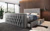 Luxuriöses Boxspringbett Vulnero mit integriertem TV-Lift und praktischem Stauraum