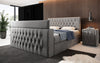 Luxuriöses Boxspringbett Vulnero mit integriertem TV-Lift und praktischem Stauraum