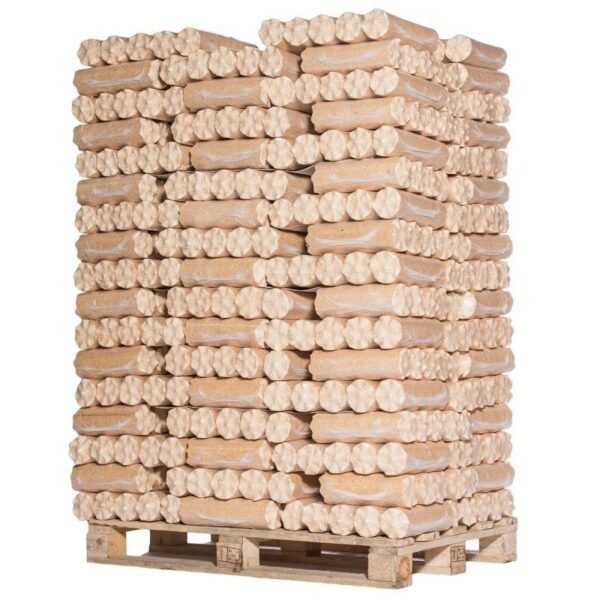 960 kg Palette Dichtes Harzholz-Brennholz – Hohe Energie, 30 cm Länge