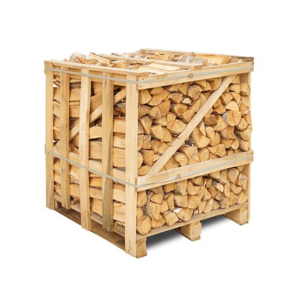 Premium Trockenes Birkenholz Heizscheite 25 cm, 1RM/1,5SRM Palette mit hohem Heizwert