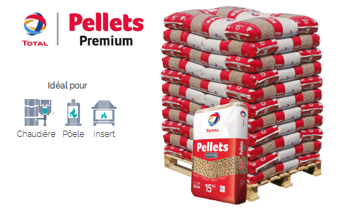 TOTAL Premium Holzpellets 66‑Sack‑Palette 15 kg – DINplus zertifiziert, umweltfreundlich, hohe Energieeffizienz