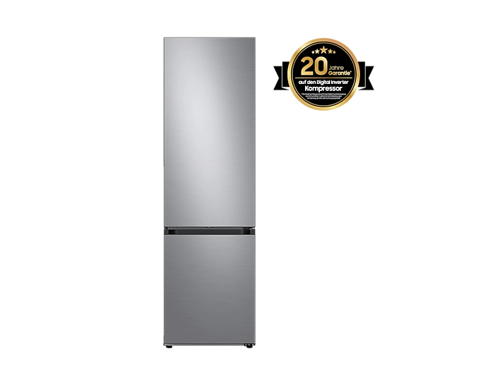Samsung Bespoke Kühl-Gefrierkombination, 387L, Edelstahl Look, No Frost+, SpaceMax
