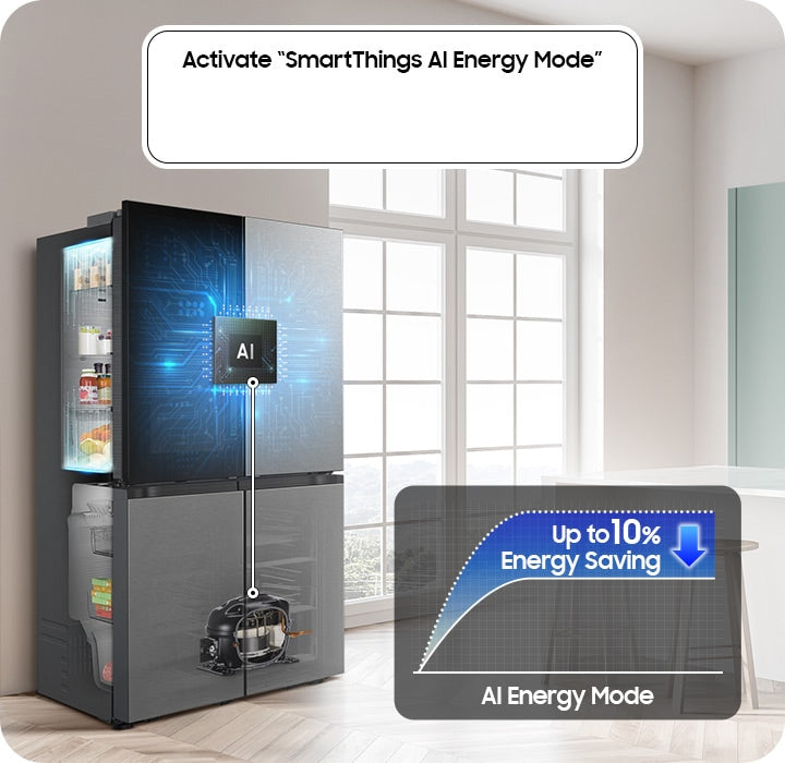 Samsung RF9000 French Door Kühlschrank: See-Thru, Beverage Center, Dual Ice