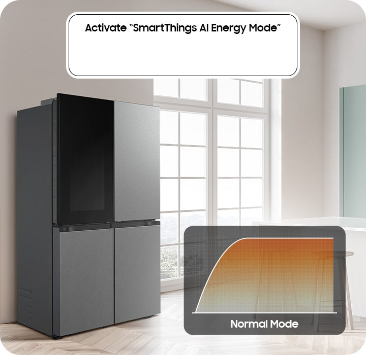 Samsung RF9000 French Door Kühlschrank: See-Thru, AI Energy, Dual Ice, Triple Cooling