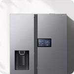 Lade das Bild in den Galerie-Viewer, Samsung AI Home Side-by-Side Kühlschrank: 9-Zoll Display, Wasserspender, Edelstahl-Look
