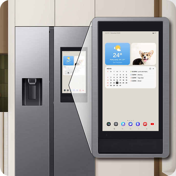 Samsung Bespoke AI Family Hub™ Side-by-Side Kühlschrank, Edelstahl, 614L, AI Sprachsteuerung