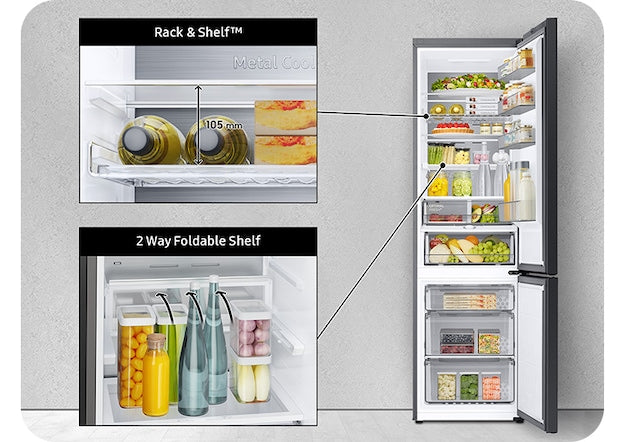 Samsung Bespoke 203cm Kühl-Gefrierkombination, Twin Cooling Plus, AI Energy Modus, EEK B