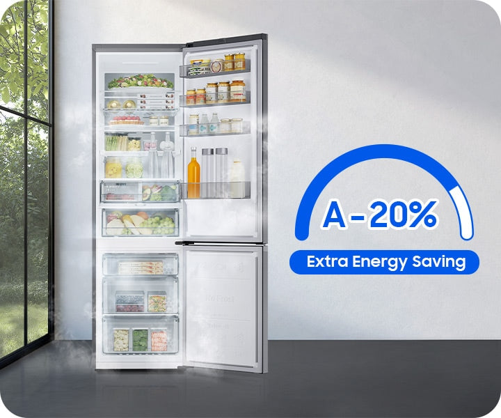 Samsung Kühl-Gefrierkombination: SpaceMax, No Frost+, A-20% Energieeffizienz, AI Energy