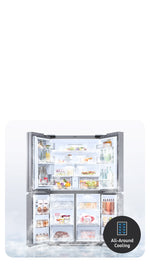 Lade das Bild in den Galerie-Viewer, Samsung RF7000 French Door Kühlschrank: Bespoke Design, Auto Ice Maker, SmartThings
