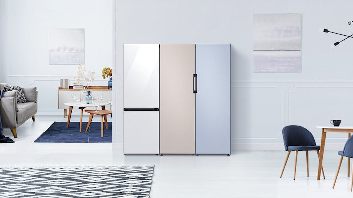 Samsung Bespoke Kühl-Gefrierkombination, 387L, Edelstahl Look, No Frost+, SpaceMax