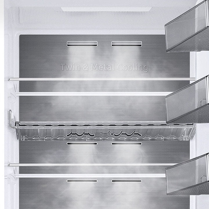 Samsung Bespoke Kühl-Gefrierkombination, 387L, Edelstahl Look, No Frost+, SpaceMax